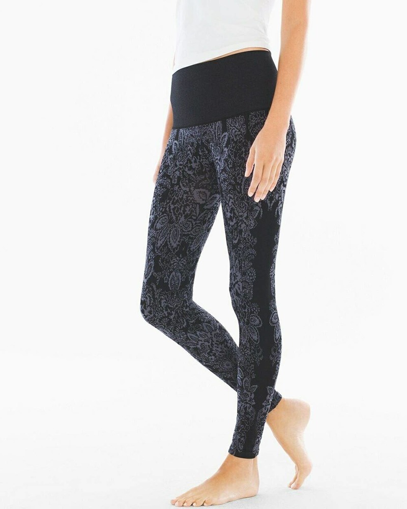 NWT Soma Intimates. XL super soft slimming knit legging - "Blossom Excalibur"